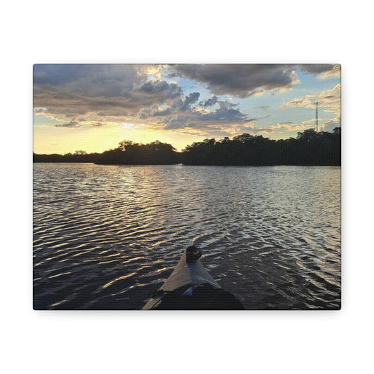 Sunset Kayak Canvas Print